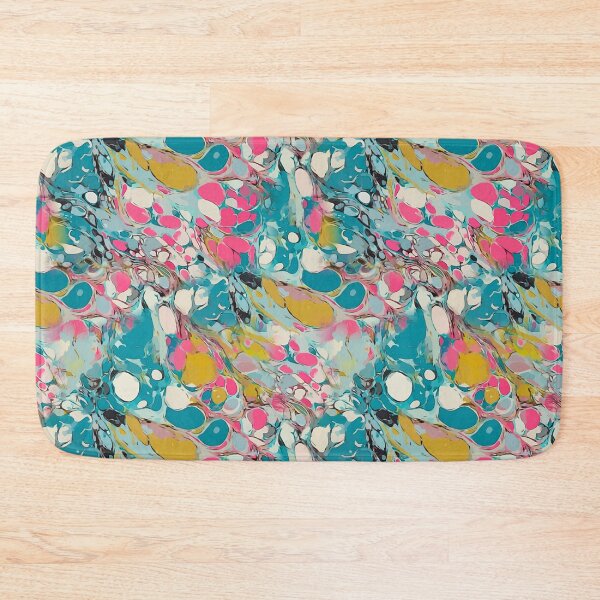 Item preview, Marbled antique paper in pink and teal designed and sold by SophieClimaArt.