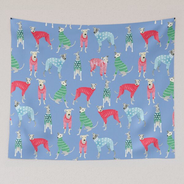 Item preview, Greyhounds whippets in Christmas Pyjamas Pyjamas sweaters Cute funny Sighthound Dog Lover Gift designed and sold by Hillary Holt.