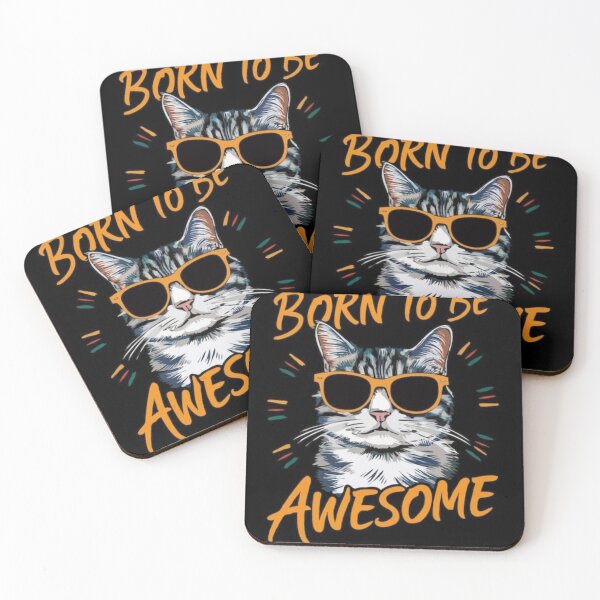 Item preview, Born to be awesome designed and sold by Tampa-cat-dad.