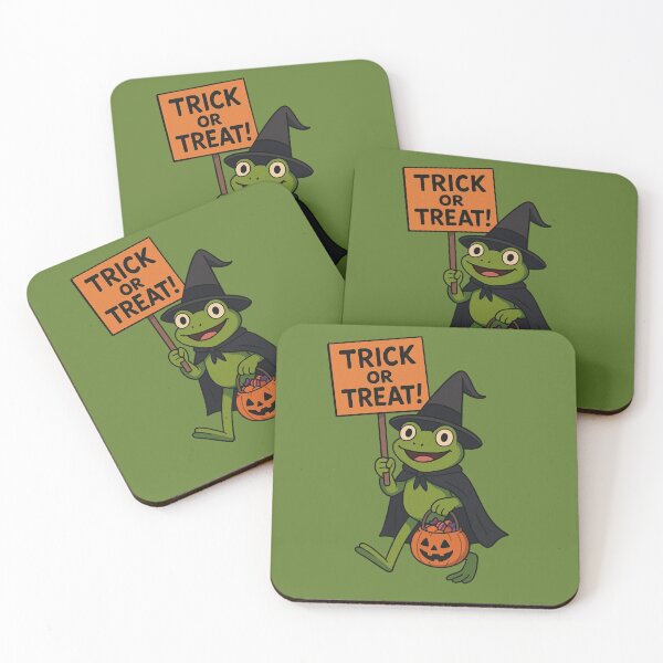 Item preview, Trick or Treat Frog – Halloween Witch Frog Illustration designed and sold by erbens07.