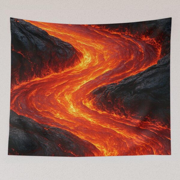 Item preview, Magmatic fire river - Lava river close up designed and sold by SassyArtistry.