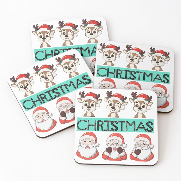 Item preview, Adorable Reindeer and Santa Claus CHRISTMAS Characters Set designed and sold by Ikattyg.