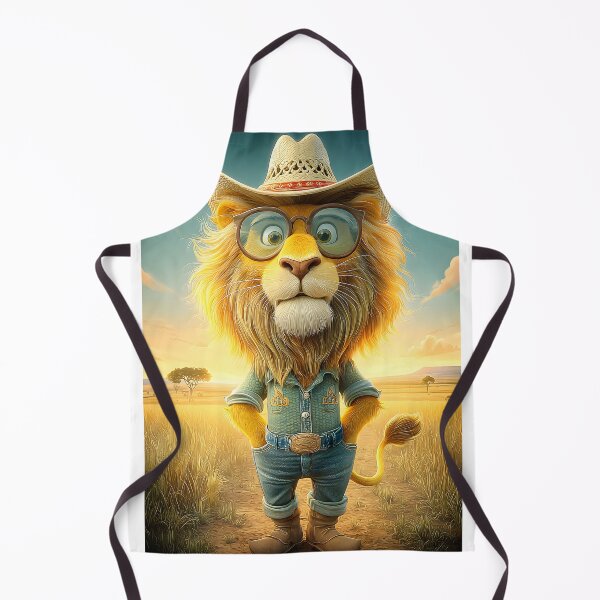 Item preview, Stylish Lion in Sunglasses Against Sunset Landscape designed and sold by Artessie.