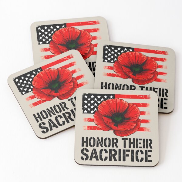 Item preview, Grunge Memorial Design Featuring Poppy and Patriotic Symbolism designed and sold by SplashTastic.
