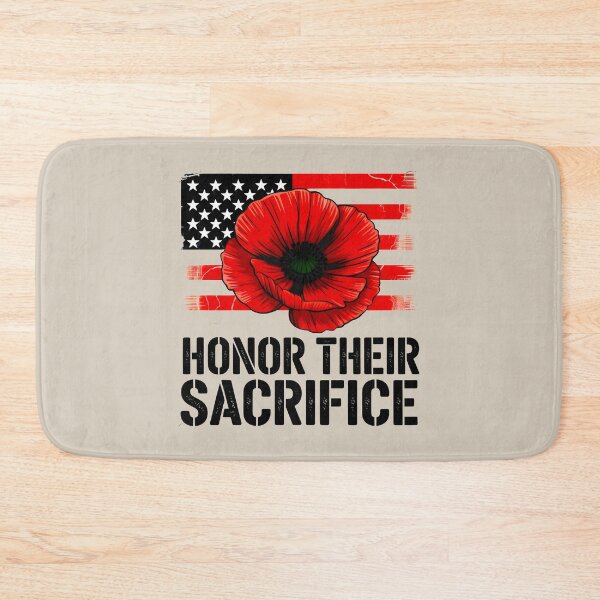 Item preview, Grunge Memorial Design Featuring Poppy and Patriotic Symbolism designed and sold by SplashTastic.