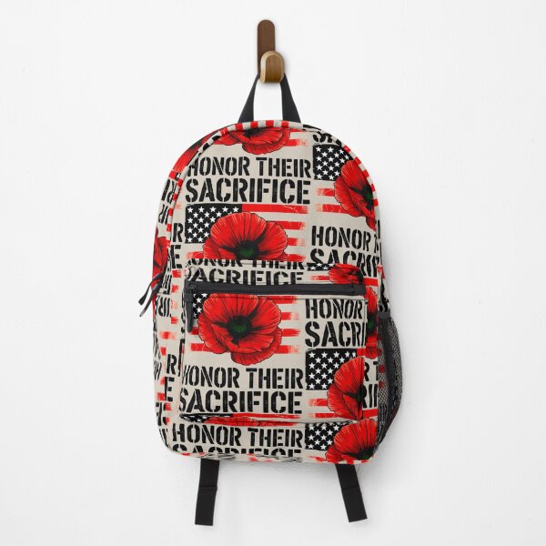 Item preview, Grunge Memorial Design Featuring Poppy and Patriotic Symbolism designed and sold by SplashTastic.
