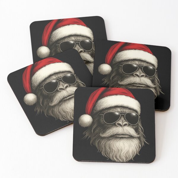 Item preview, Bigfoot Face Sunglasses Santa Christmas Funny Xmas Sasquatch designed and sold by will freed18.