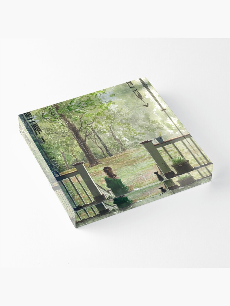 Alternate view of gentle rain Acrylic Block