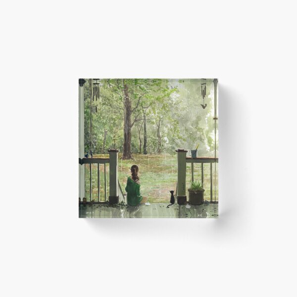 gentle rain Acrylic Block