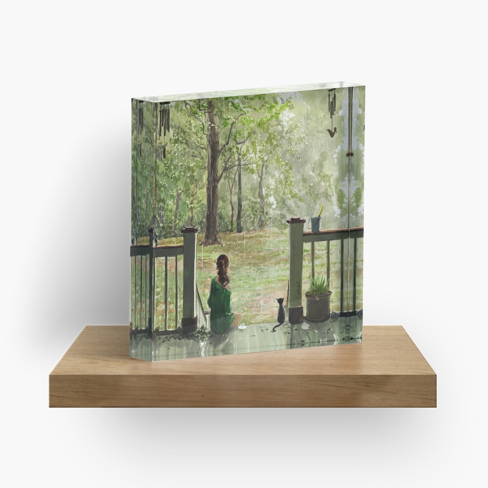 gentle rain Acrylic Block