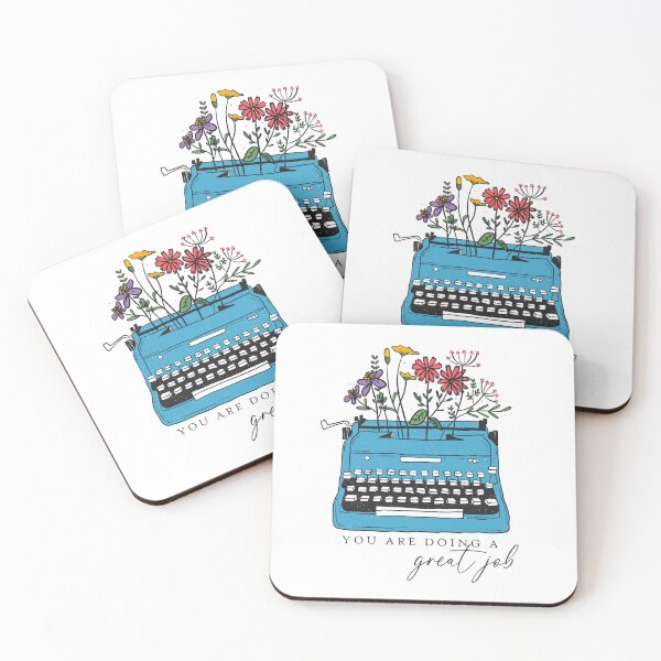 Item preview, Floral Typewriter Positive Affirmation designed and sold by QuietBloom80.
