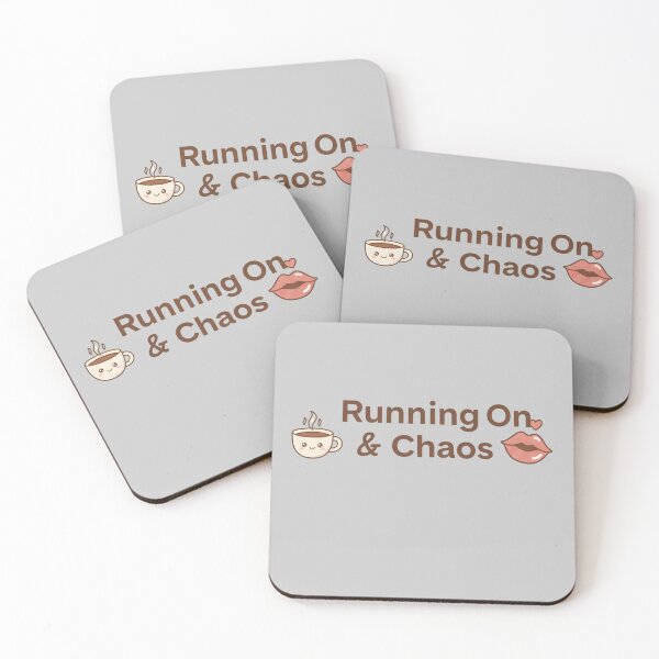 Item preview,  Running on Coffee and Chaos – Funny Mom Life Quote designed and sold by MofazStyle.