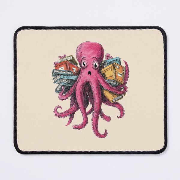 Item preview, Octopus with Books – Funny Book Lover Illustration designed and sold by Meiersbeste.