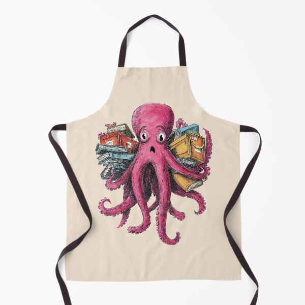 Item preview, Octopus with Books – Funny Book Lover Illustration designed and sold by Meiersbeste.