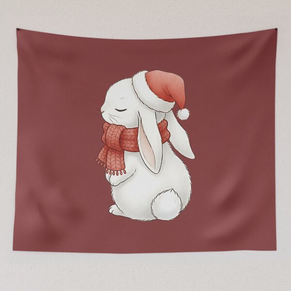 Item preview, Cozy Sleeping Christmas Bunny designed and sold by MA DESIGNS.