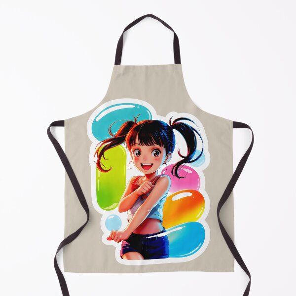Item preview, Smiling Anime Girl with Jelly Bean Background designed and sold by SplashTastic.