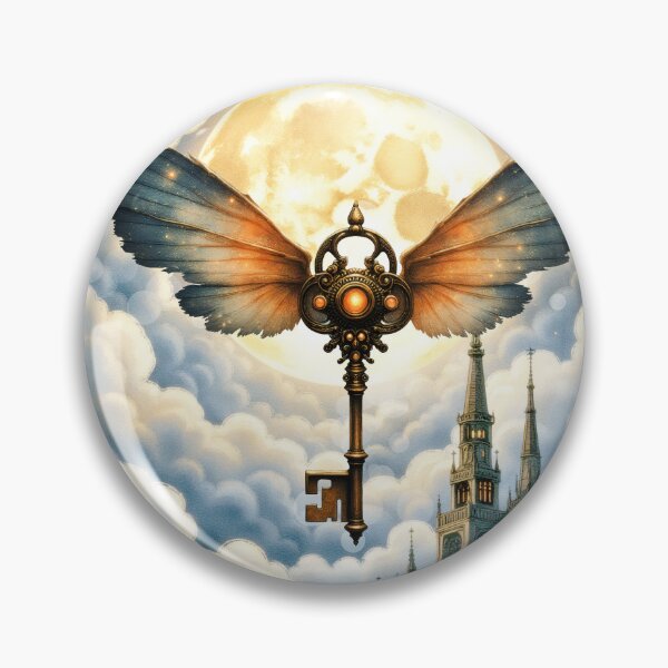Item preview, The Key of Eternity – Steampunk Wings Beneath the Moonlight designed and sold by nicky2342.