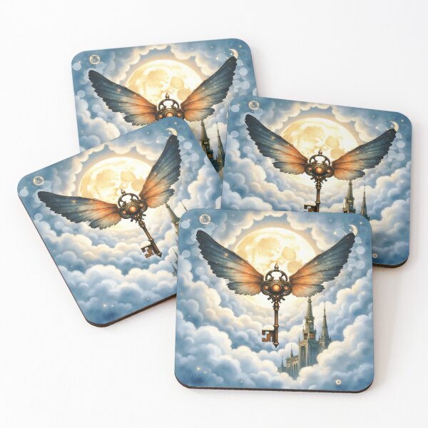 Item preview, The Key of Eternity – Steampunk Wings Beneath the Moonlight designed and sold by nicky2342.