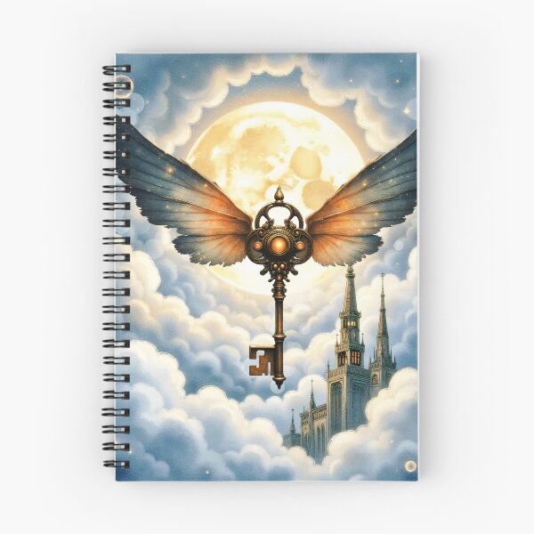 Item preview, The Key of Eternity – Steampunk Wings Beneath the Moonlight designed and sold by nicky2342.