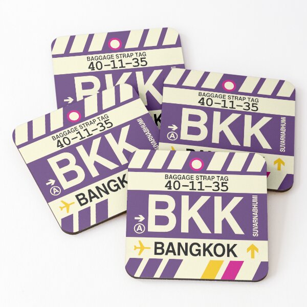 Item preview, BKK Bangkok • Airport Code Art • Jet Age Design designed and sold by YHMDesigns.