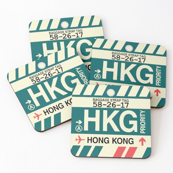 Item preview, HKG Hong Kong • Airport Code Art • Jet Age Design designed and sold by YHMDesigns.