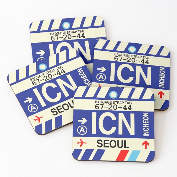Item preview, ICN Seoul • Airport Code Art • Jet Age Design designed and sold by YHMDesigns.
