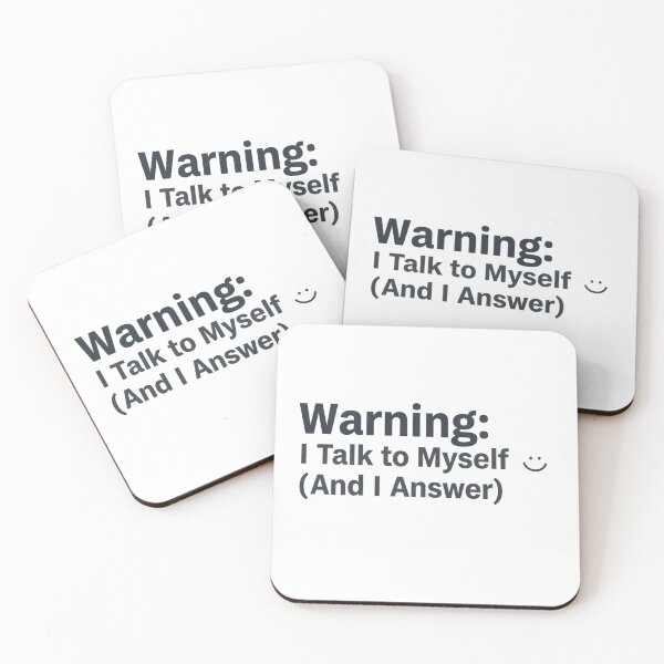 Item preview, Warning I Talk To Myself – Funny Minimalist Quote designed and sold by MofazStyle.