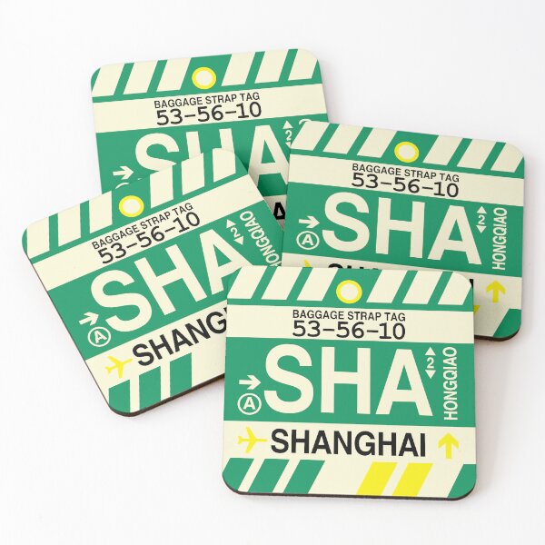 Item preview, SHA Shanghai • Airport Code Art • Jet Age Design designed and sold by YHMDesigns.