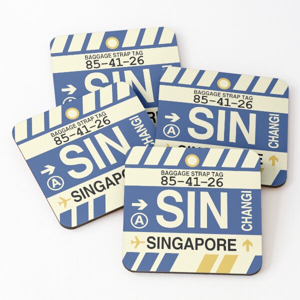 Item preview, SIN Singapore • Airport Code Art • Jet Age Design designed and sold by YHMDesigns.