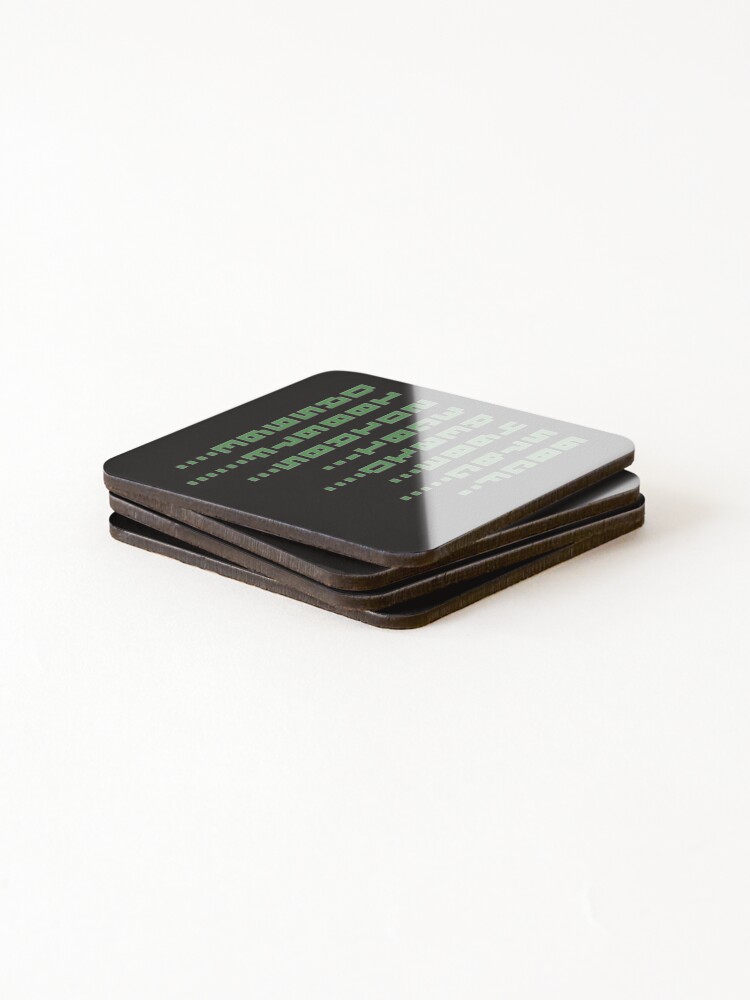 Thumbnail 4 of 5, Coasters (Set of 4), Matrix Code Flow designed and sold by Pixomia.
