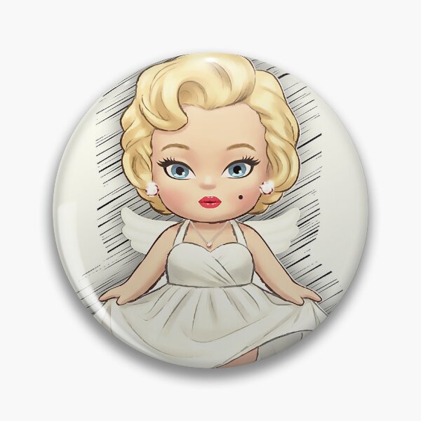 Item preview, Diamond Angel Chibi Art | Blonde Bombshell Pop Icon | Cute Pin Up Vintage Design designed and sold by Hen-C-Art.