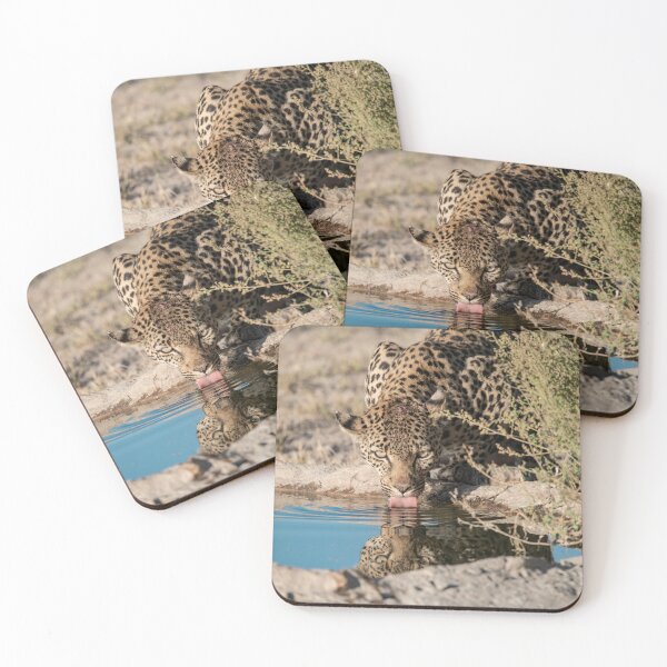 Item preview, Reflections of a Hunter — Leopard at the Waterhole, Botswana designed and sold by DavideAntoniani.
