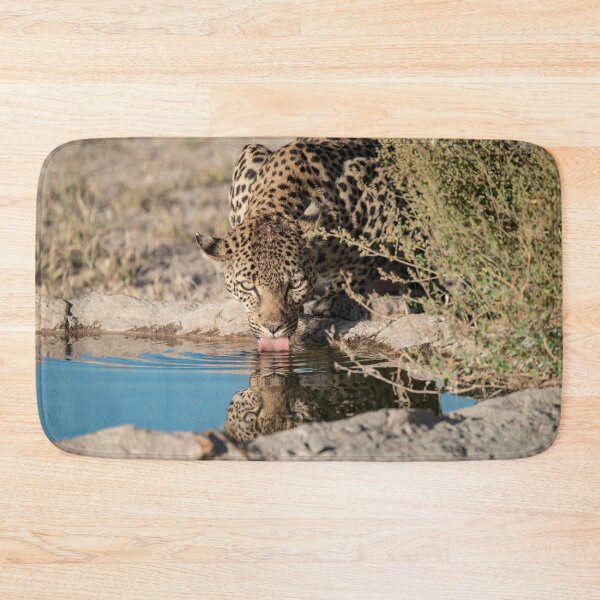Item preview, Reflections of a Hunter — Leopard at the Waterhole, Botswana designed and sold by DavideAntoniani.