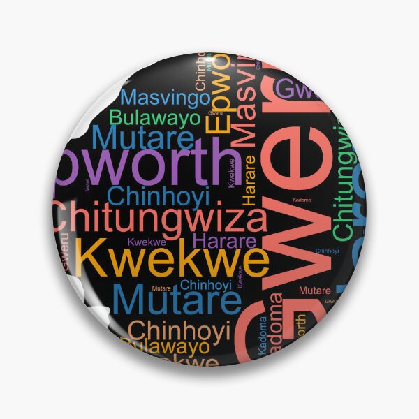 Item preview, Zimbabwe City Names Word Art designed and sold by TheIconSmith.