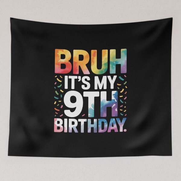 Item preview, Kids Bruh It's My 9th Birthday 9 Year Old Birthday13  designed and sold by GGrizeldaRivas.