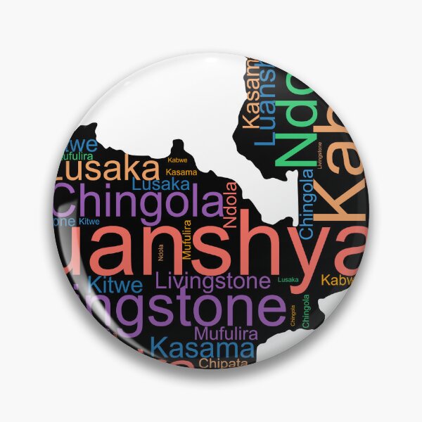 Item preview, Zambia City Names Word Art designed and sold by TheIconSmith.