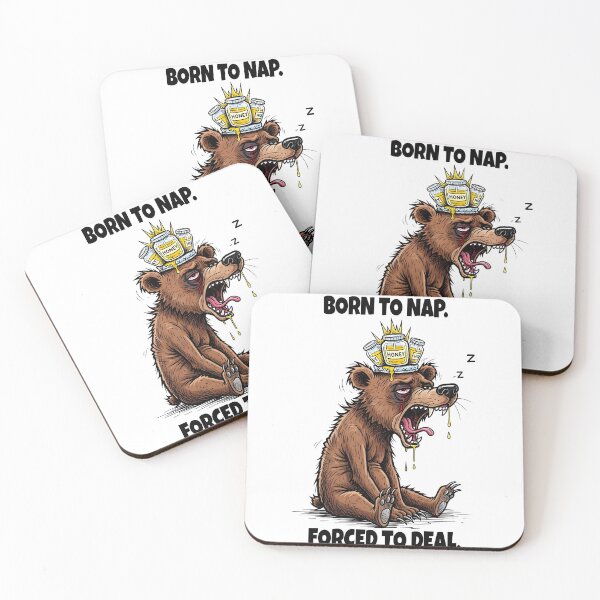 Item preview, Born to Nap, Forced to Deal - Sleepy Bear Honey Crown | Funny Life Struggle designed and sold by GrumpyCrudly.