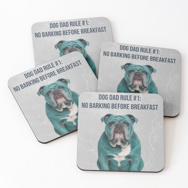 Item preview, Dog Dad Rule: No Barking Before Breakfast designed and sold by OldDogNewDawn.