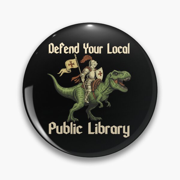 Item preview,  Defend Your Public Library Knight Dinosaur Literacy Funny T-Shirt designed and sold by ElCrocodel.