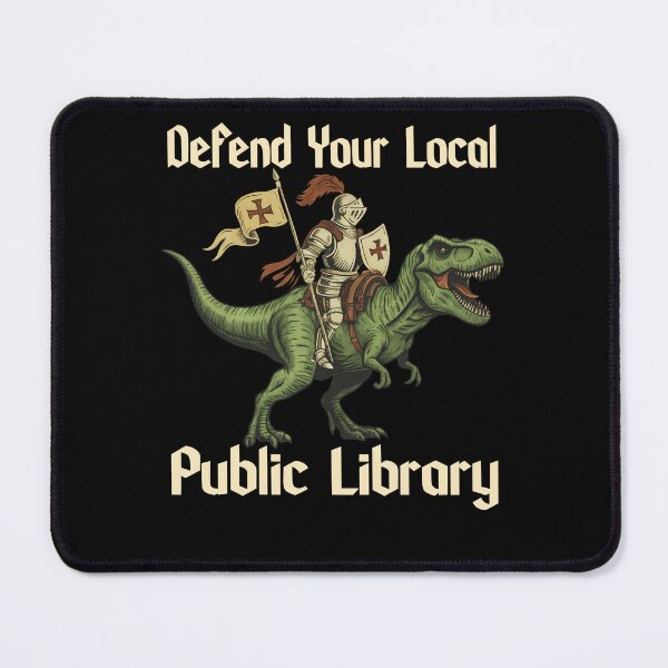Item preview,  Defend Your Public Library Knight Dinosaur Literacy Funny T-Shirt designed and sold by ElCrocodel.