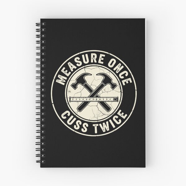Item preview, Measure Once Cuss Twice Distressed Carpenter Handyman T-Shirt designed and sold by BluecidDesign.