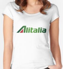 Alitalia Logo Women's Fitted Scoop T-Shirt