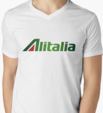 Alitalia Logo Men's V-Neck T-Shirt