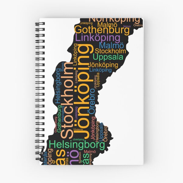 Item preview, Sweden City Names Word Art designed and sold by TheIconSmith.