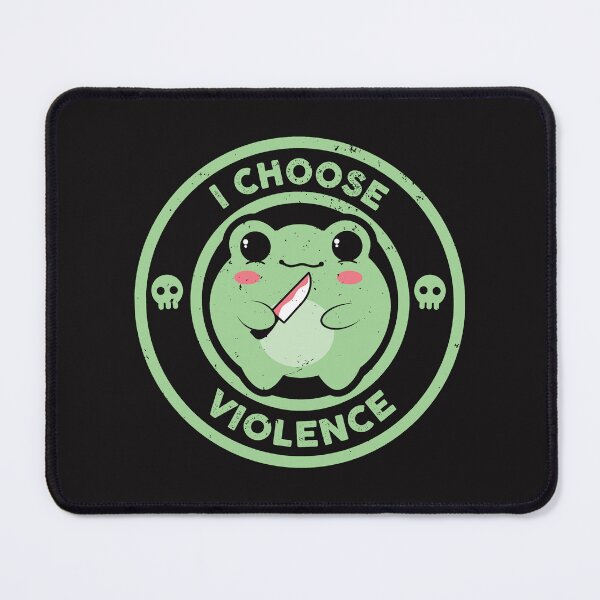 Item preview, Funny Frog - "I choose Violence" Daily Resolution Distressed texture T-Shirt designed and sold by SALENTOmadness.