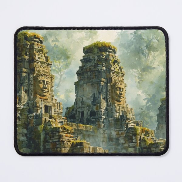 Item preview, Ancient temples in watercolor, Cambodian jungle designed and sold by StormArte.