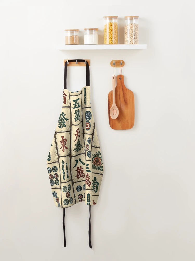 Thumbnail 4 of 6, Apron, Mahjong Tile Pattern Design designed and sold by Best Pattern⭐⭐⭐⭐⭐.