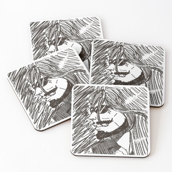 Item preview, Shades Profile Sketch - Edgy Sepia Scribble Art designed and sold by RoyTill0Art.