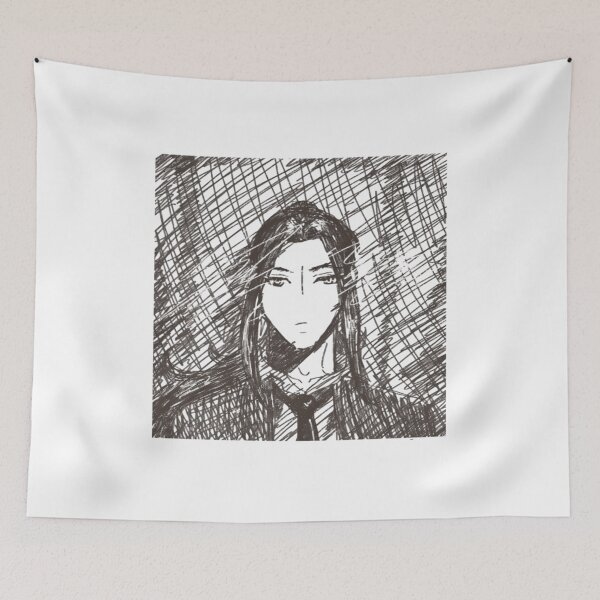 Item preview, Sepia Sketch Portrait - Stern Gaze Scribble designed and sold by RoyTill0Art.