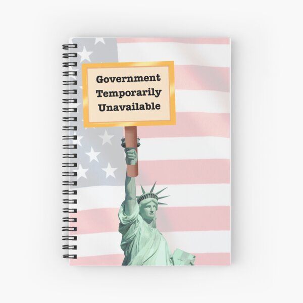 Item preview, Statue of Liberty Holding Government Shutdown Sign designed and sold by Kruti Collection.